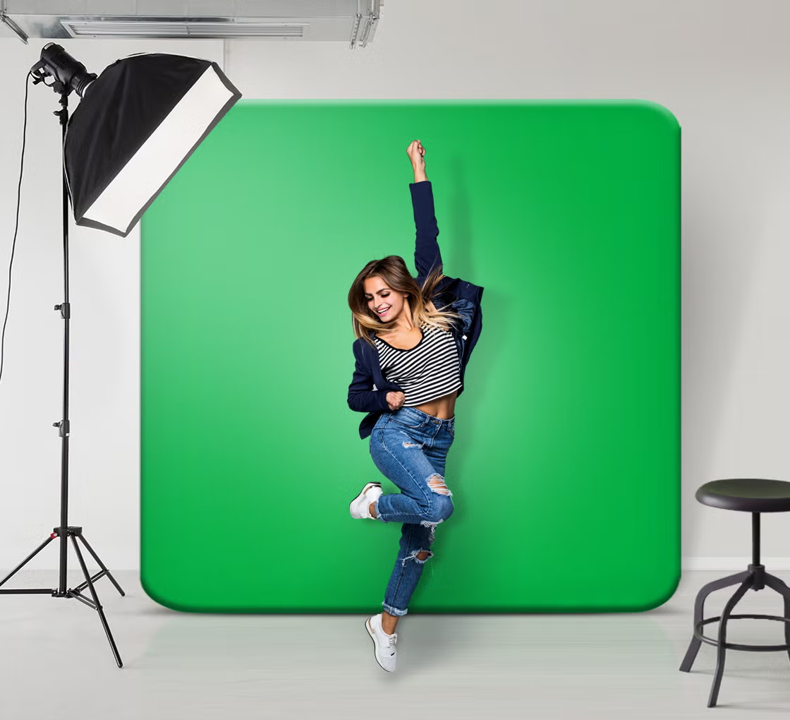 Portable Portable Green Screen Backdrop for Chroma Key Videos